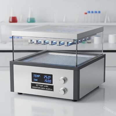 Phạm vi điều khiển nhiệt độ 0-99C Máy chiếu sáng tia cực tím cho và 60 * 60cm khu vực chiếu sáng