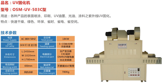 Bảng đèn tia UV 365nm với tiêu thụ điện 1000W cho các ứng dụng công nghiệp