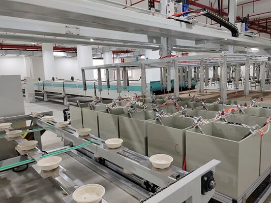 24-station Spin Coating Machine For Pulp Molding Fiber With Barrier Coat