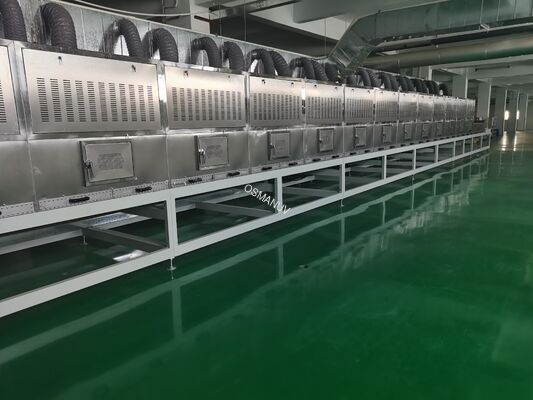 Đường dây sản xuất sấy khô vi sóng thông minh để đúc bột.